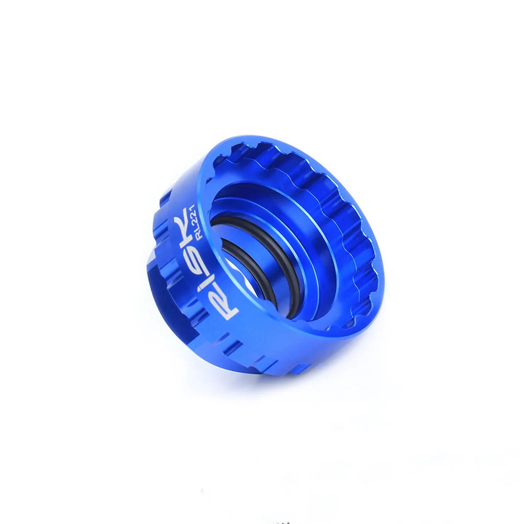 Blue aluminium alloy wrench for 12-speed direct mount bicycle disc removal