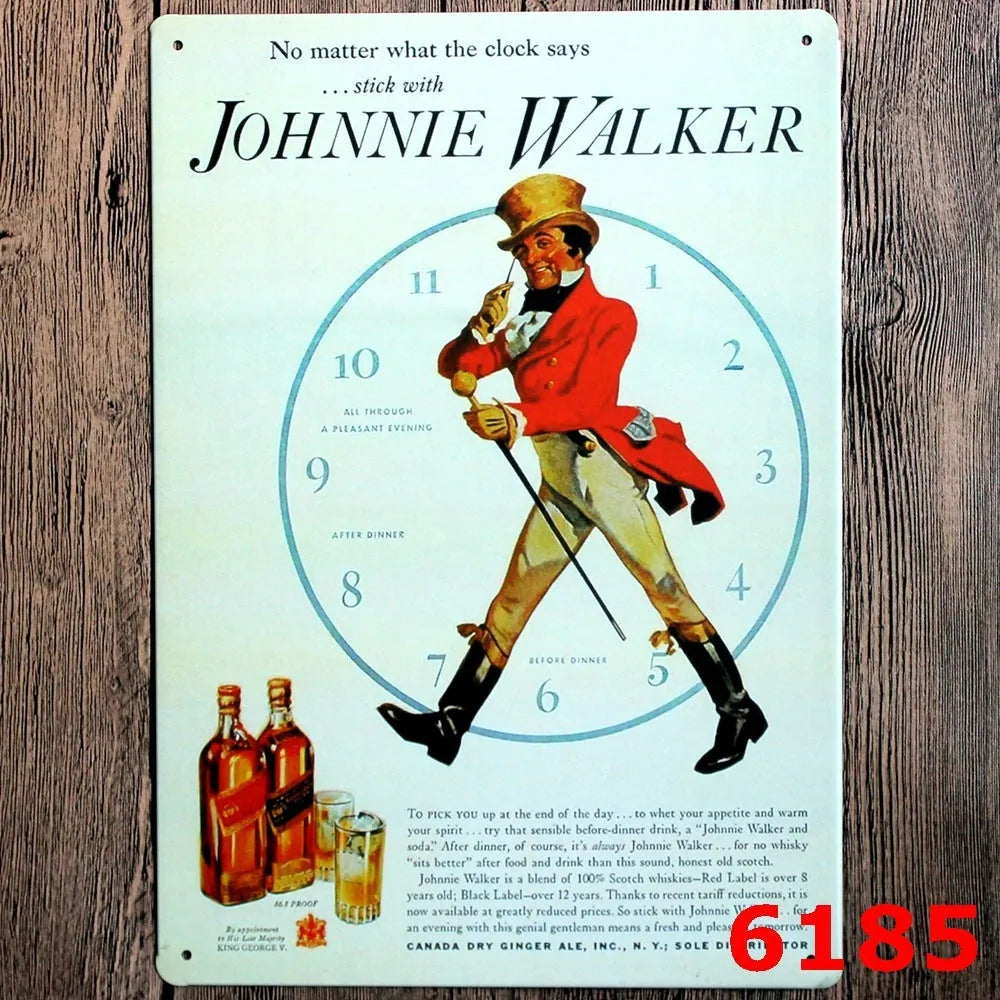 Vintage iron tin painting wall art with barbecue hamburger beer retro design measuring 20x30cm