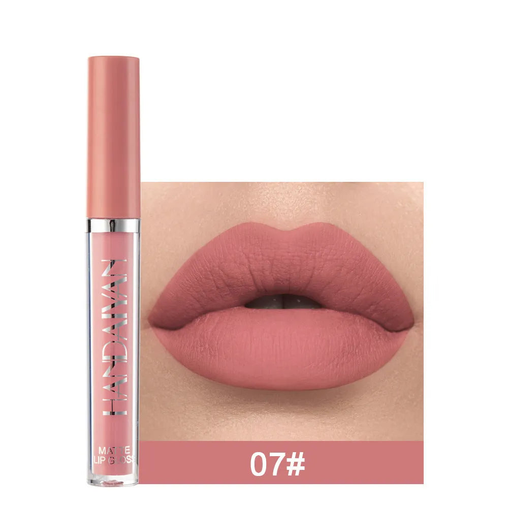 HANDAIYAN matte liquid lipstick tube with non-stick cup properties, 2.5ml content