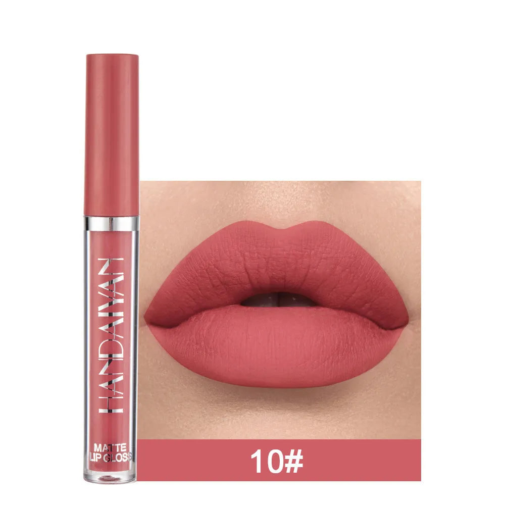 HANDAIYAN matte liquid lipstick tube with non-stick cup properties, 2.5ml content