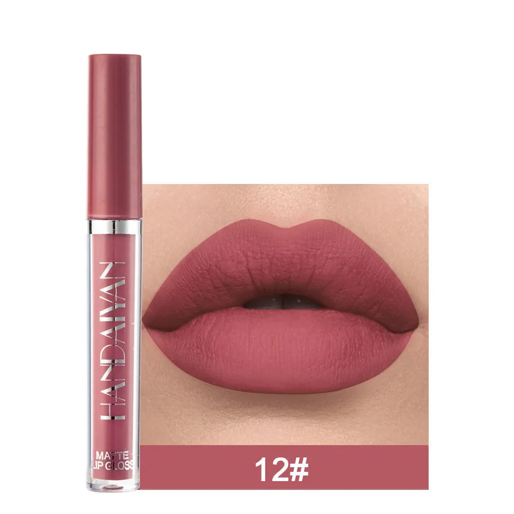 HANDAIYAN matte liquid lipstick tube with non-stick cup properties, 2.5ml content