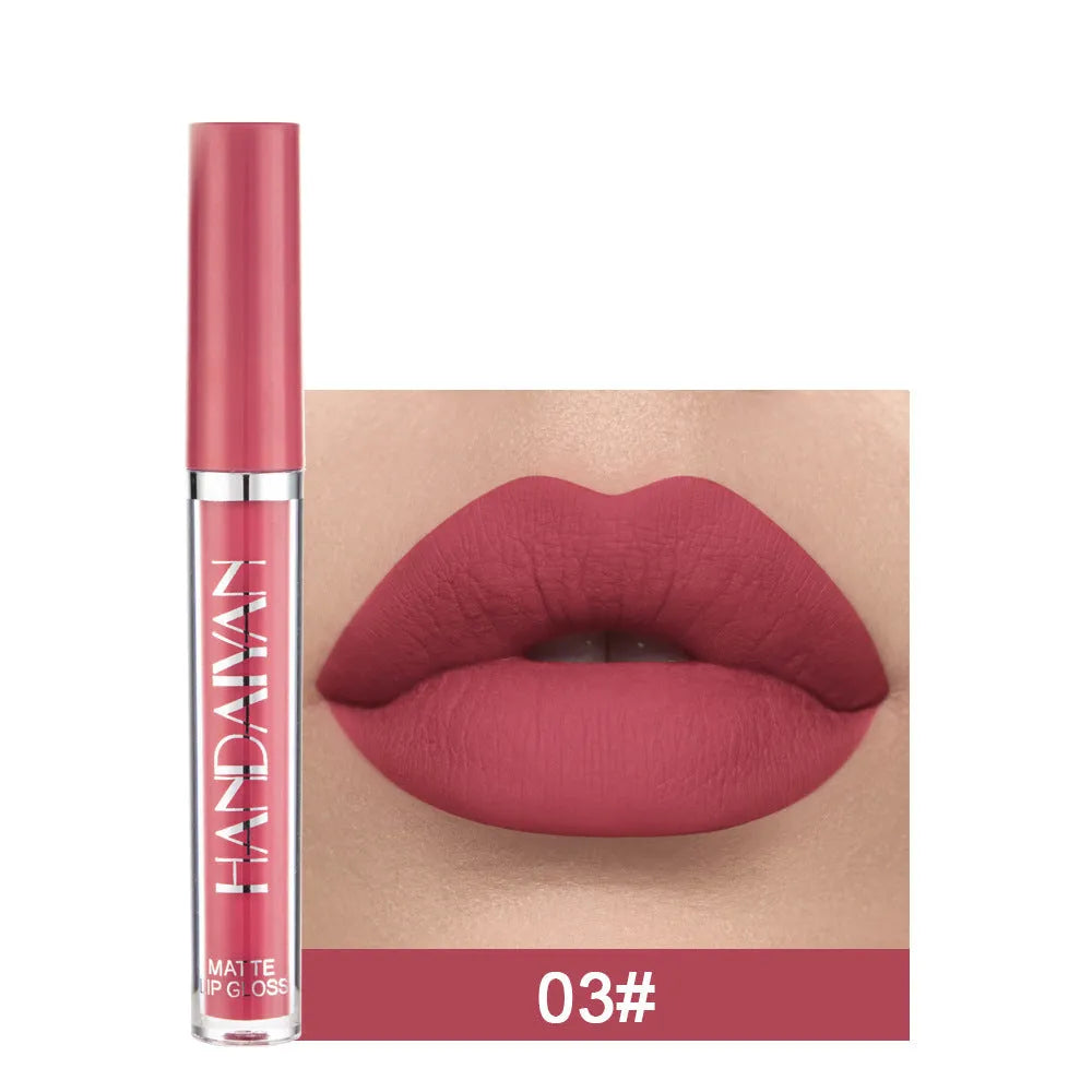 HANDAIYAN matte liquid lipstick tube with non-stick cup properties, 2.5ml content
