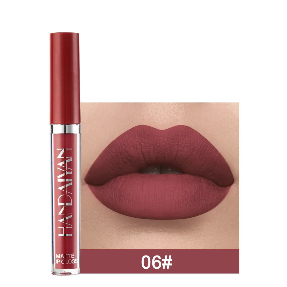 HANDAIYAN matte liquid lipstick tube with non-stick cup properties, 2.5ml content