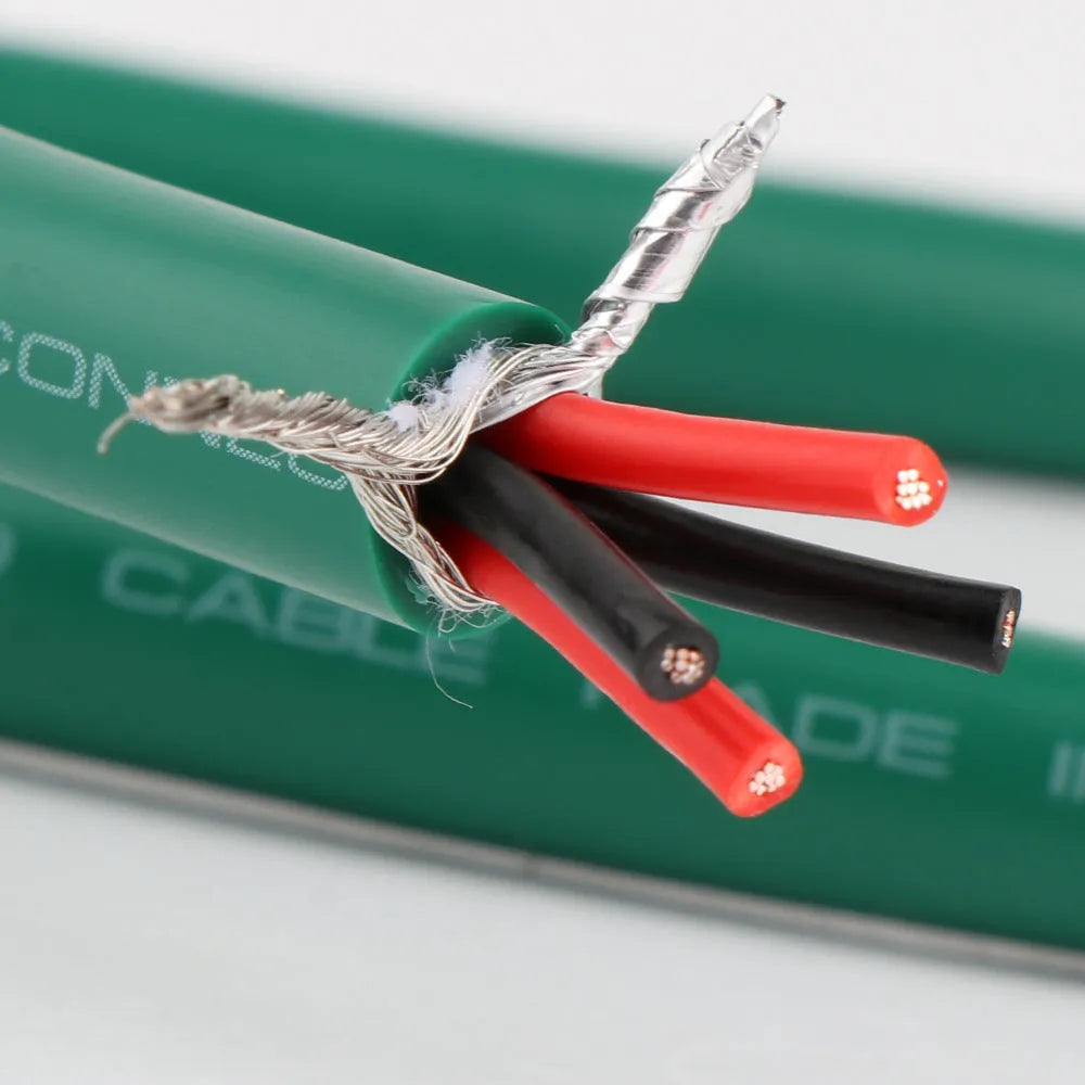 4-core silver-plated RCA audio interconnect cable with Budweiser-style plugs for CD decoder amplifier connections