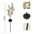Solar-powered cherry blossom garden light with ground stake