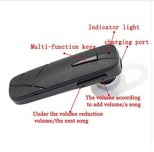 Black Bluetooth wireless headset earphone with earplug design