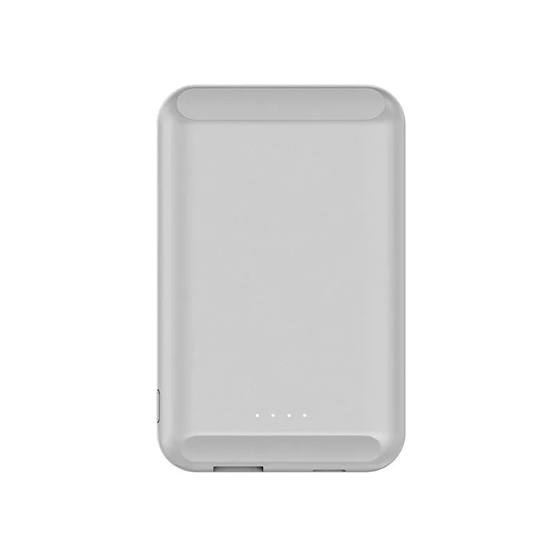 Magnetic wireless power bank with 5000mAh capacity in five colour options