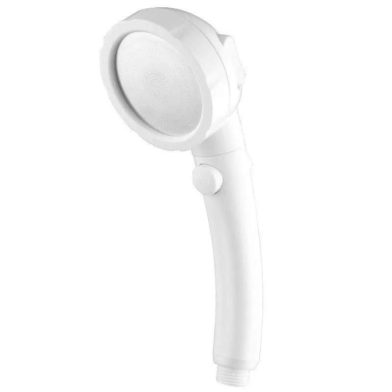 ABS plastic handheld shower head with universal four-point bathroom fitting in choice of finishes