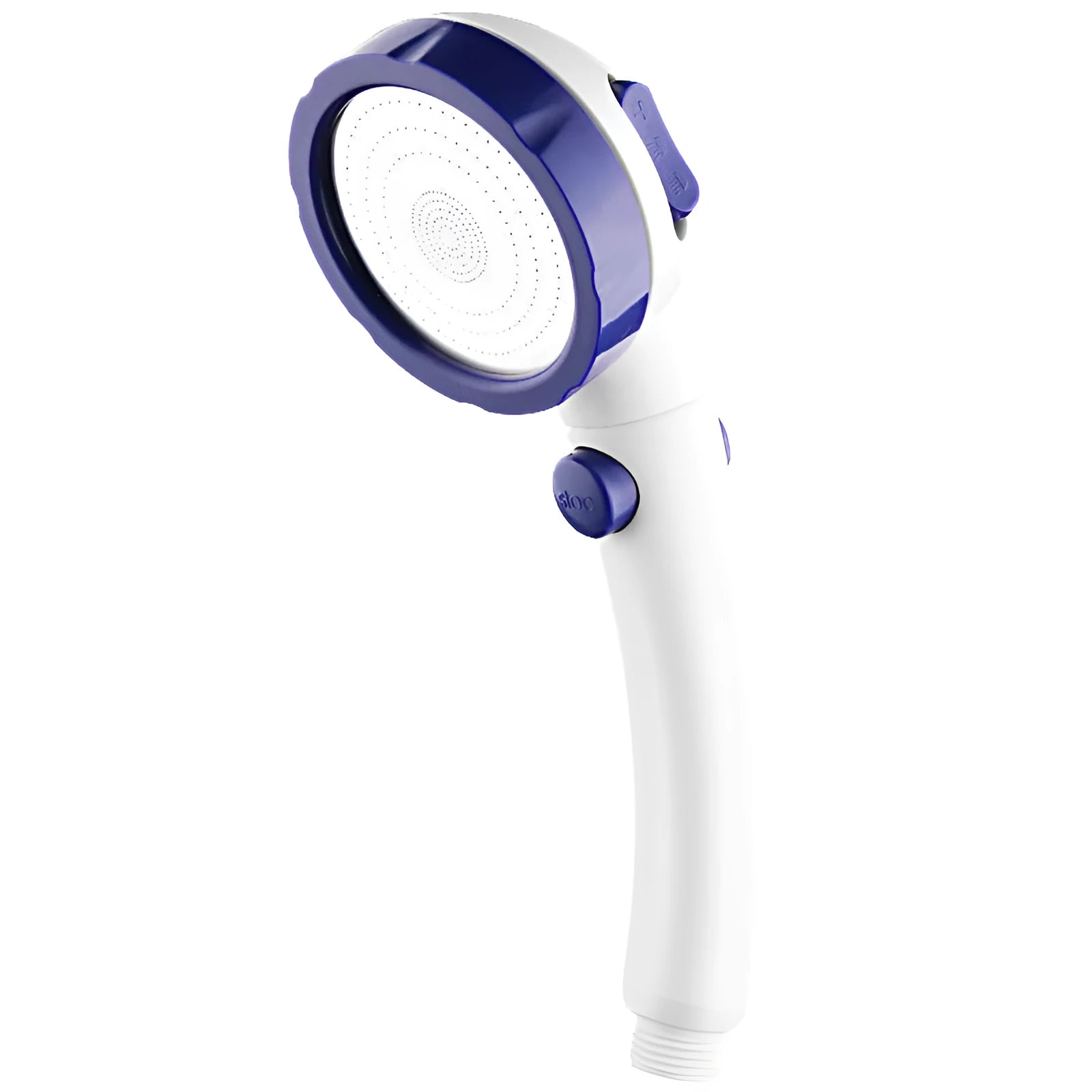 ABS plastic handheld shower head with universal four-point bathroom fitting in choice of finishes
