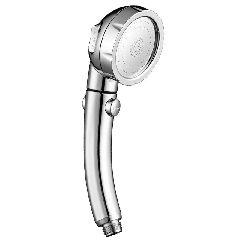 ABS plastic handheld shower head with universal four-point bathroom fitting in choice of finishes