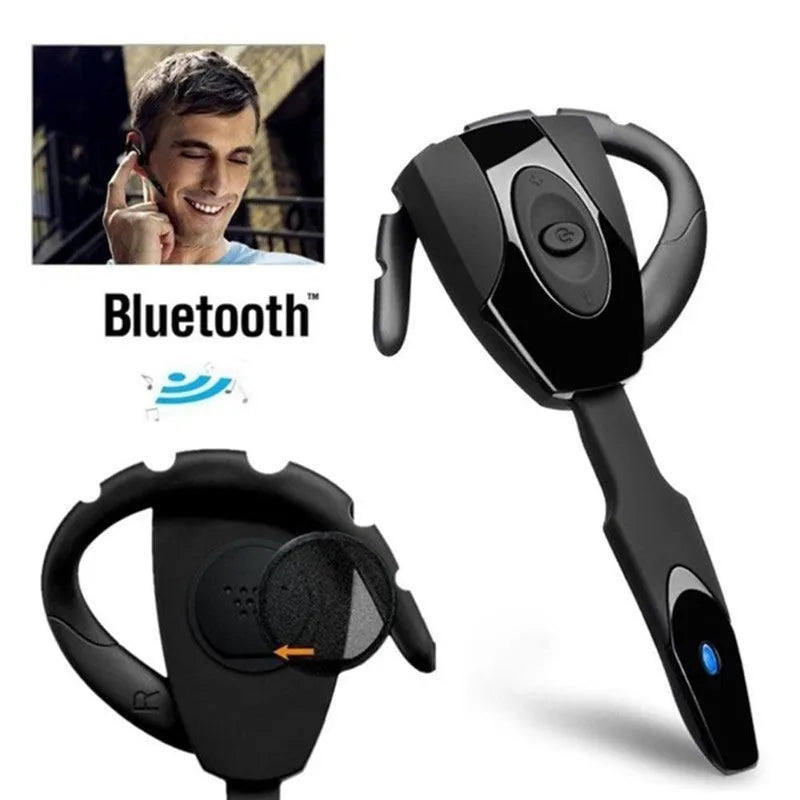 Single ear Bluetooth business headset in black, blue, red, silver, or white colours