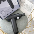 God fascia gun muscle massager in black, red, and white colour options showing handheld design and massage head.