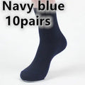 Men's bamboo fibre business socks with small square pattern in five colour options.