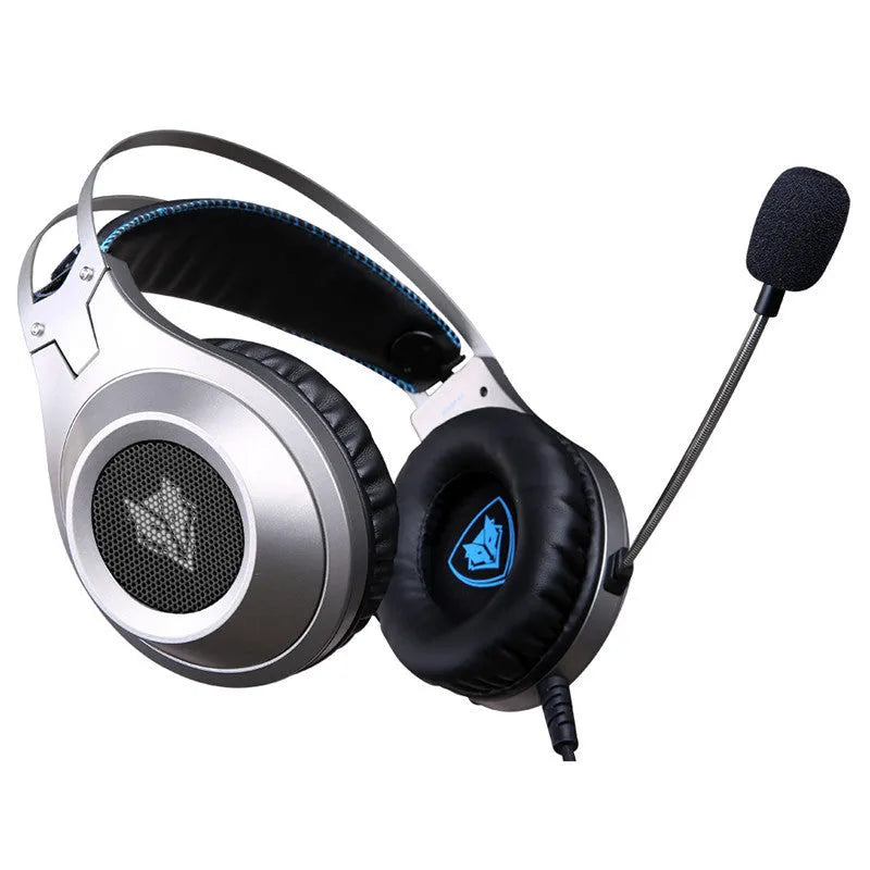 Black wired USB computer headset with over-ear cups and integrated microphone for PC use
