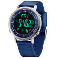 Shifenmei digital sports watch with black strap showing 10m waterproof rating on display