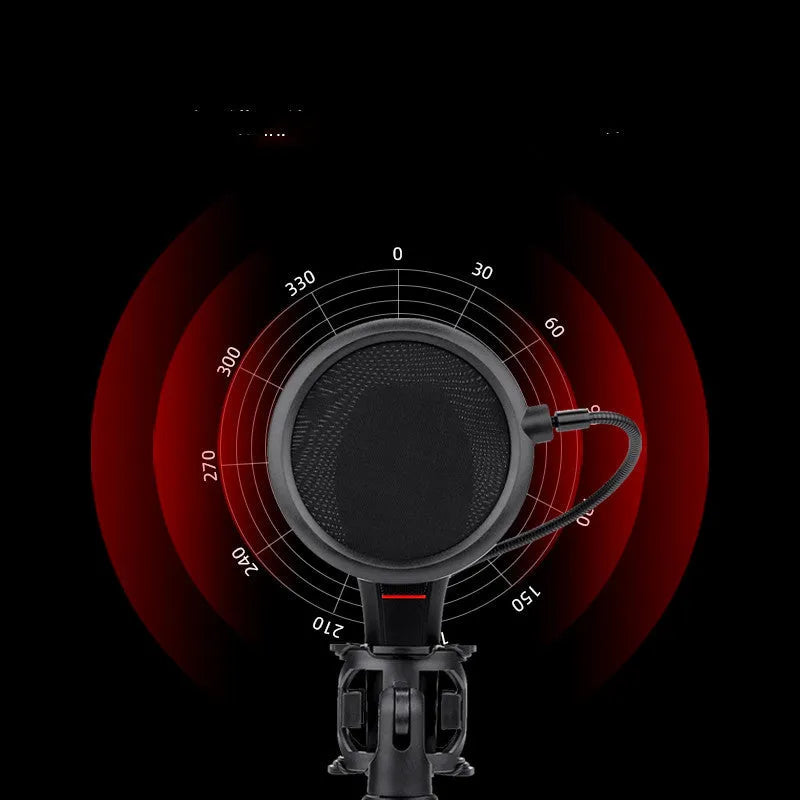 Live broadcast microphone for game commentary and singing with wired connection
