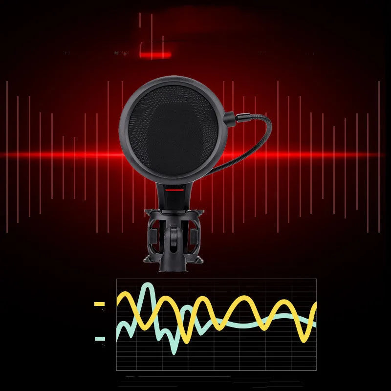 Live broadcast microphone for game commentary and singing with wired connection