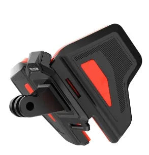 Black motorcycle helmet chin strap mount for GoPro and universal sports cameras