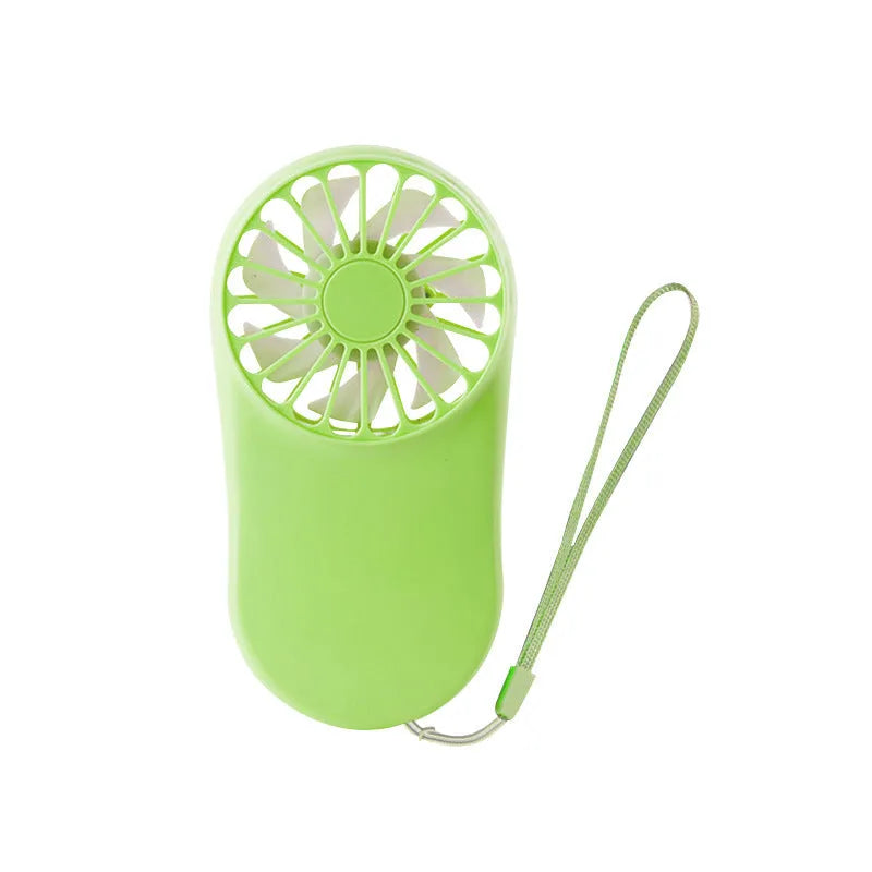 Hands-free wearable neck fan with dual fans and USB charging cable in multiple colours.