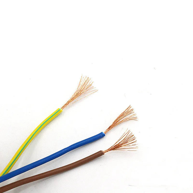 Black American standard three-pin power cord showing plug and 1.2 metre PVC-sheathed cable