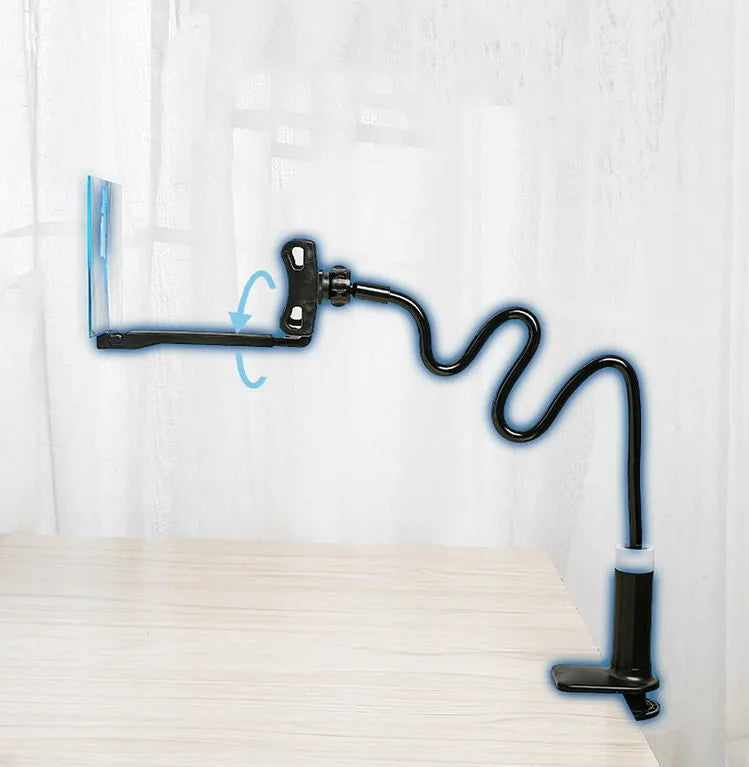 Black mobile phone screen amplifier with 12-inch acrylic display and adjustable folding bracket