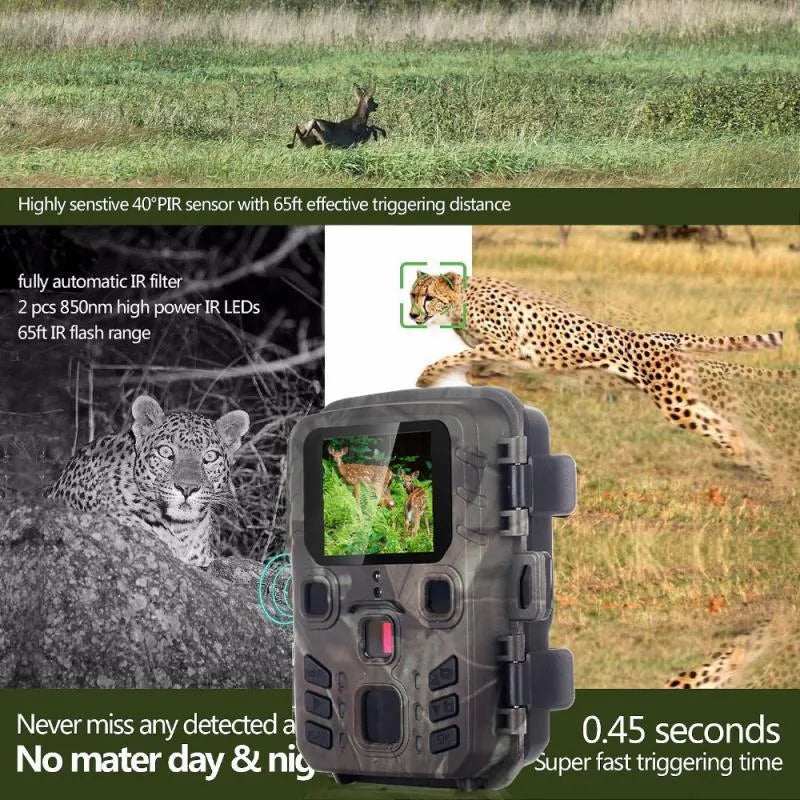 Black plastic monitoring infrared night vision device with TF card slot