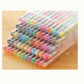 100 Colour Gel Pen and Watercolour Pen Set with Highlighter Pens, showing plastic barrels and assorted colours.