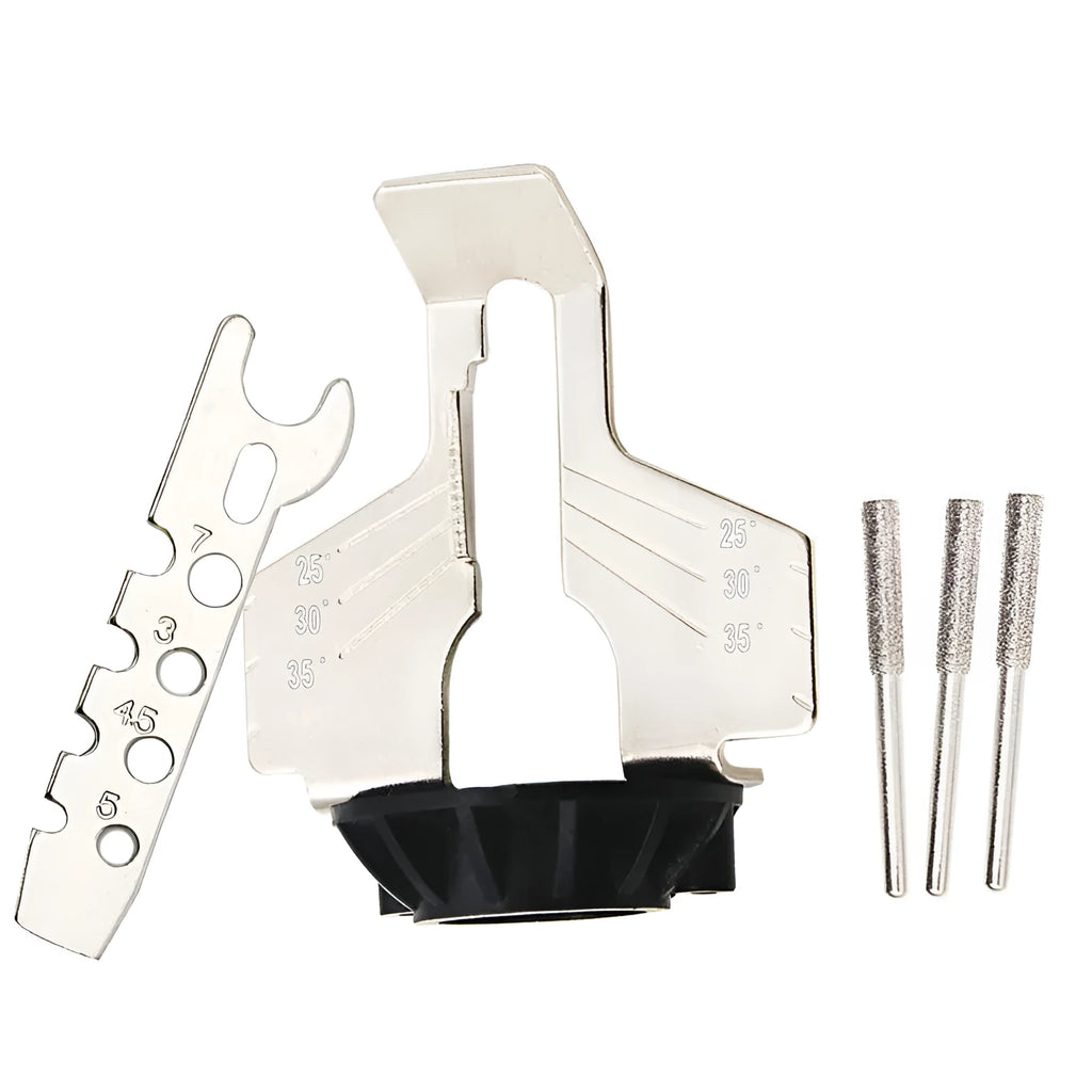 Silver metal electric chain grinding device for band saw blade sharpening with 100 teeth