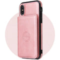 Imitation leather card wallet phone back cover case for iPhone in multiple colours.