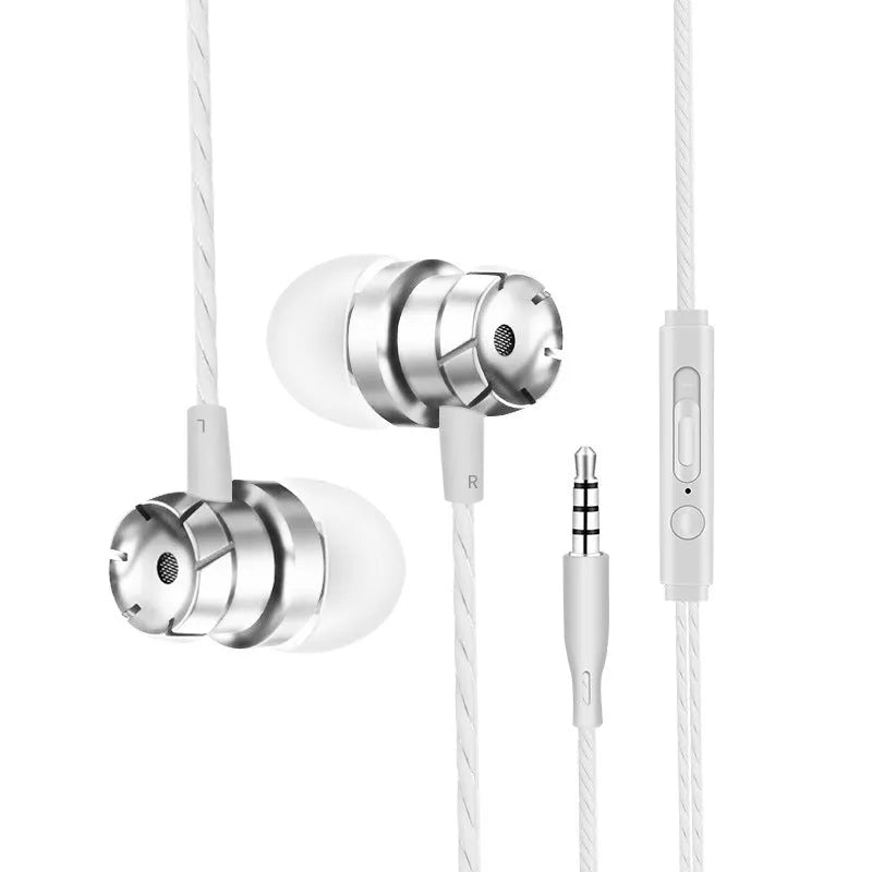 Metal turbo in-ear wired headphones with 3.5mm plug and microphone in various colours