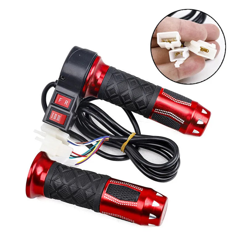 Plastic three-speed rotating accelerator handle for three-wheel electric car modification