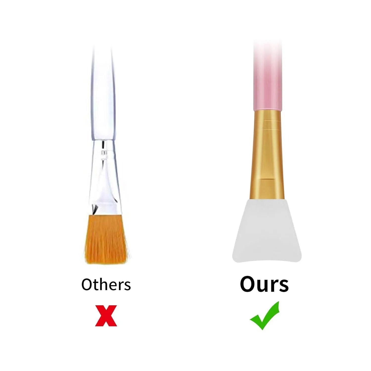 Silicone face mask applicator spatula brush in assorted colours for clay and skincare application