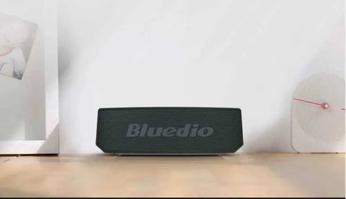 Black BS-6 Cloud Smart Bluetooth Speaker with compact rectangular design and micro-USB port.