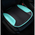 Ventilated car seat cushion with USB connection showing fan vents and suede material in black colour