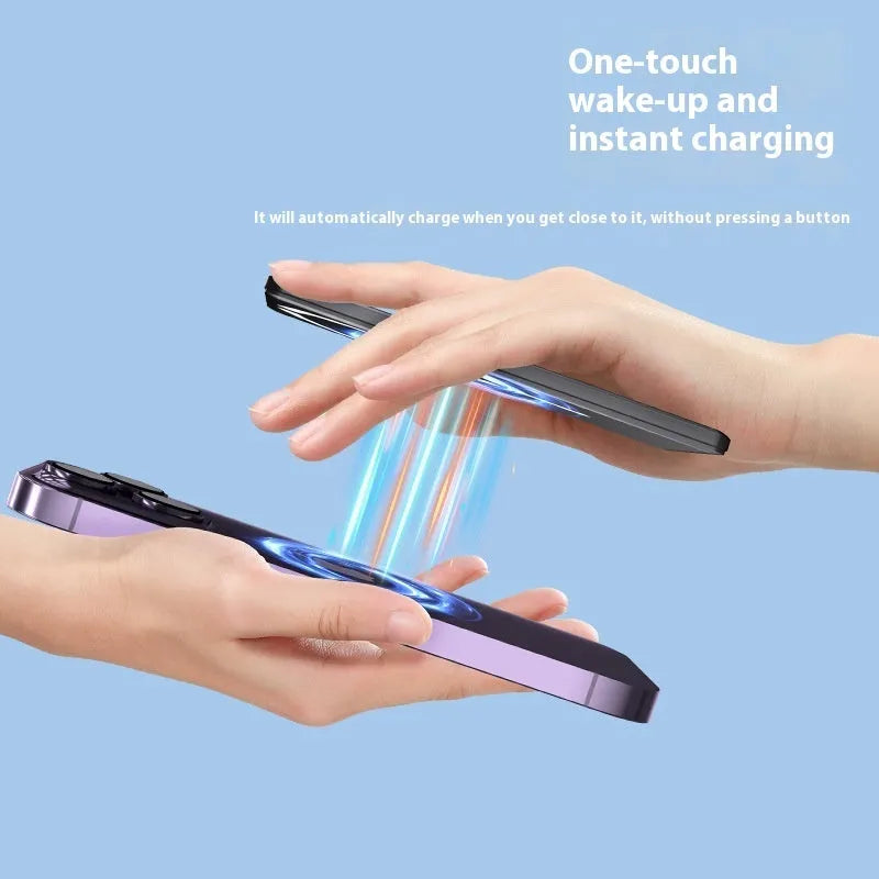Ultra-thin magnetic power bank in alloy shell with 5000mAh or 10000mAh capacity