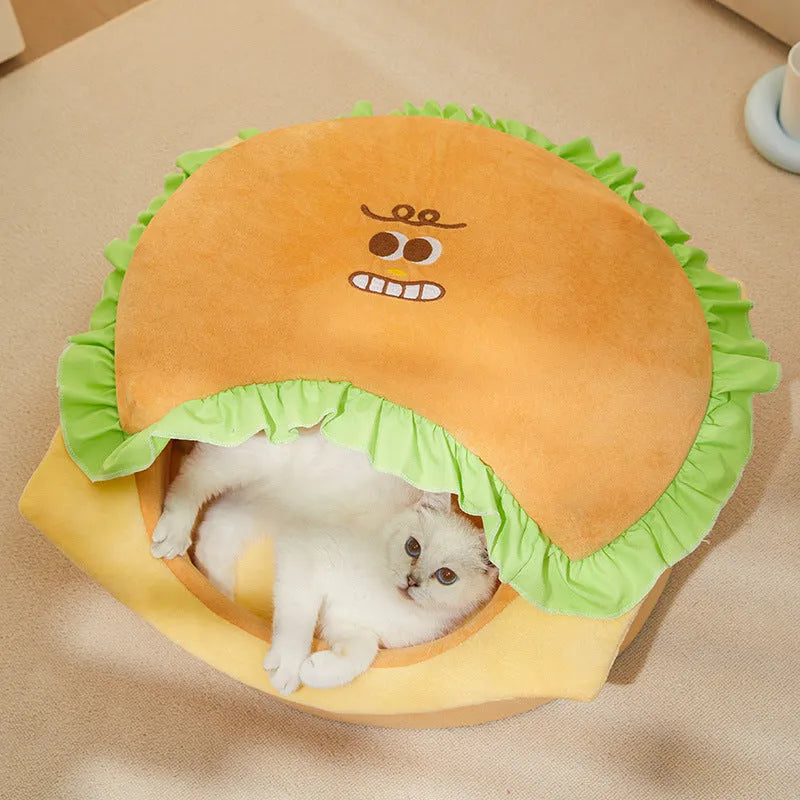 Medium-sized grey cat house with a removable roof panel shown detached.