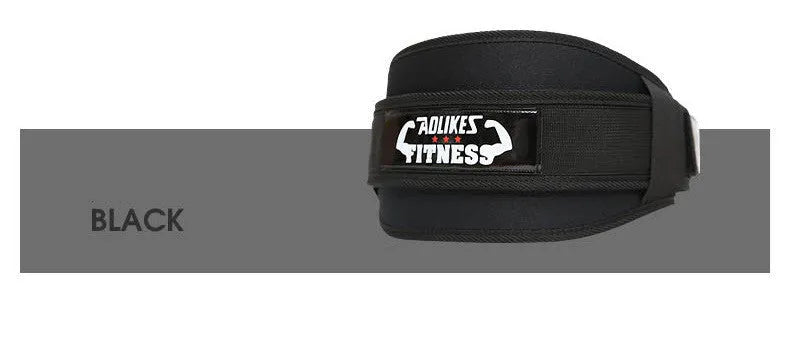 Nylon fitness weightlifting waistband in black, red or yellow colour options