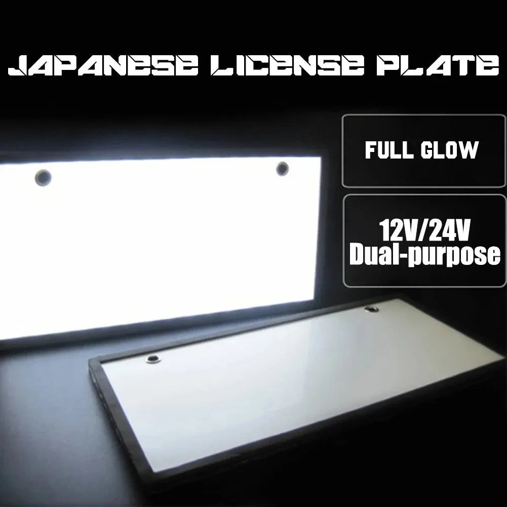 LED truck license plate light set with two clear plastic housings showing uniform illumination