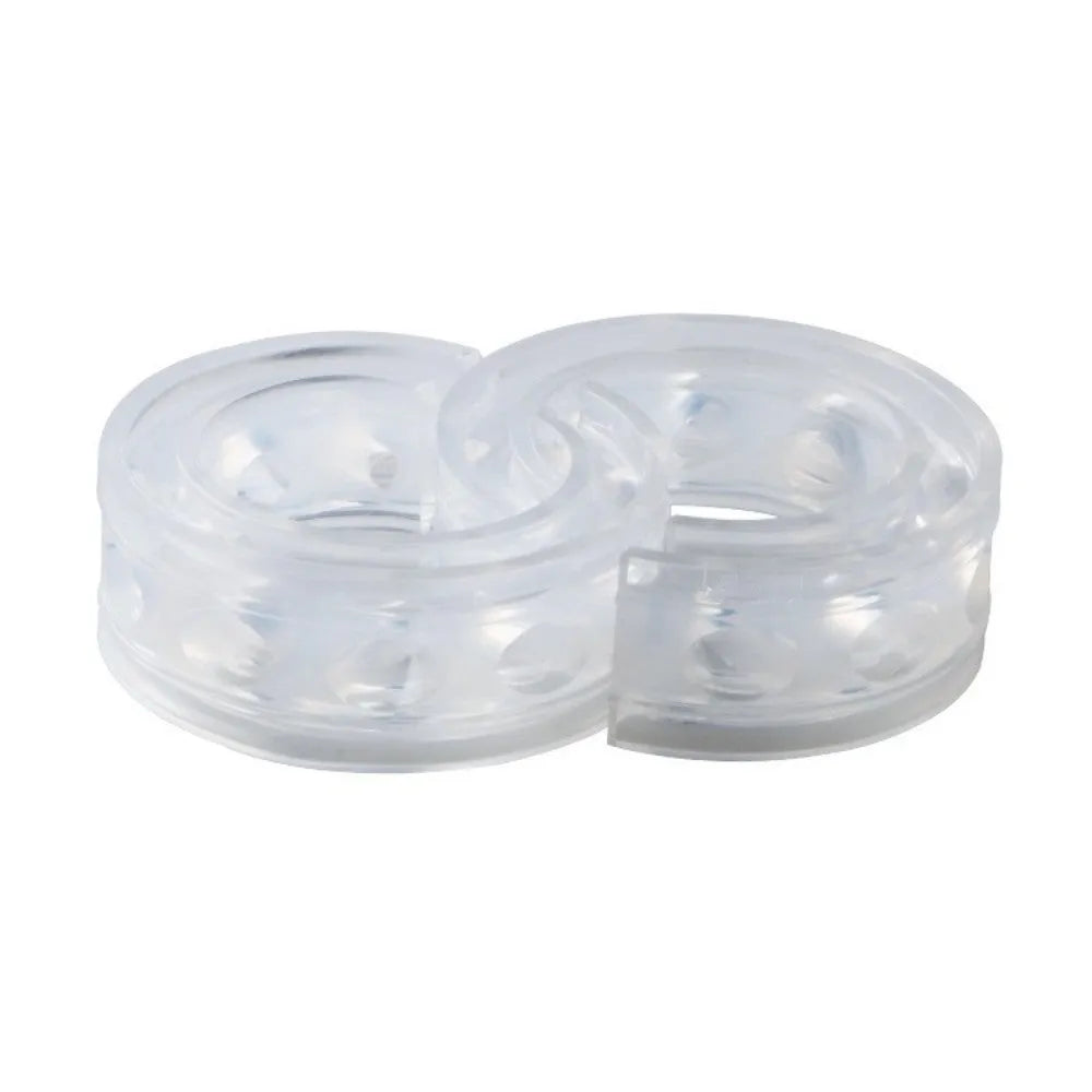 Transparent rubber car spring buffers showing six size options for suspension protection
