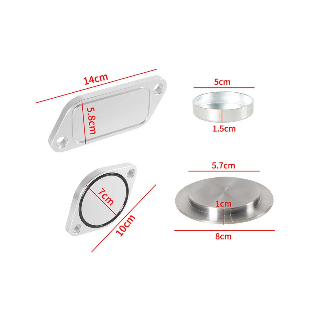 Silver aluminium alloy valve cover for automotive exhaust gas recirculation system