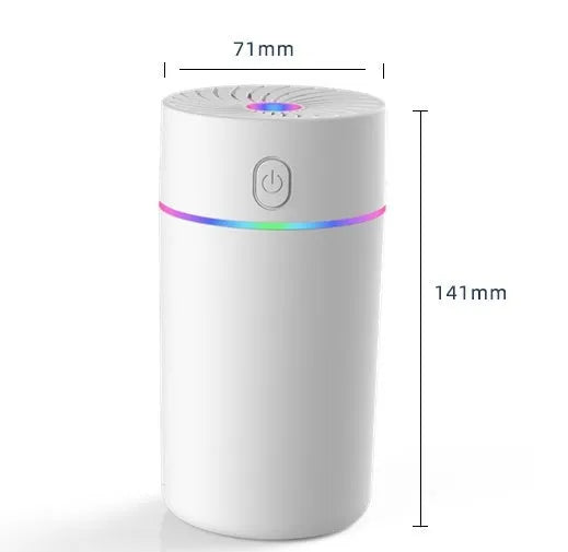 Car USB mini humidifier device with aromatherapy function in black colour variant with USB cable