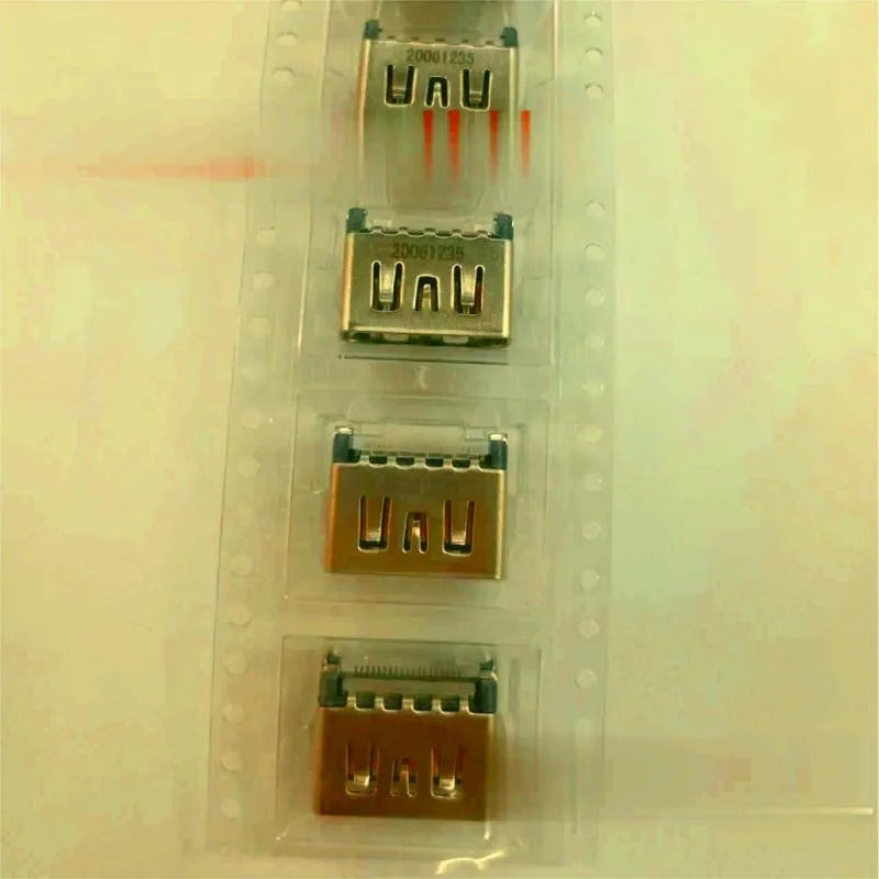 Silver HDMI host interface socket for game console connectivity and replacement applications
