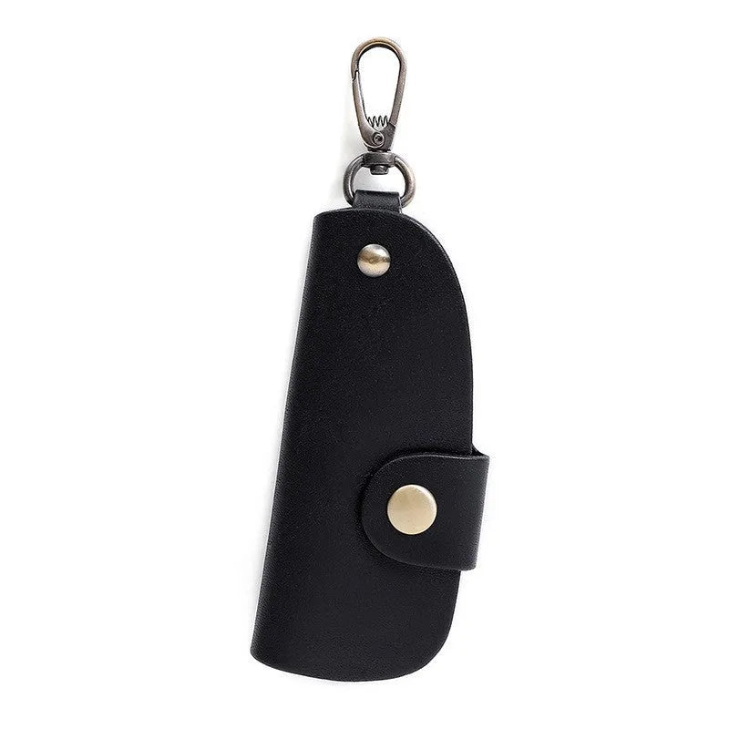 Genuine leather key storage bag for car keys in short length style