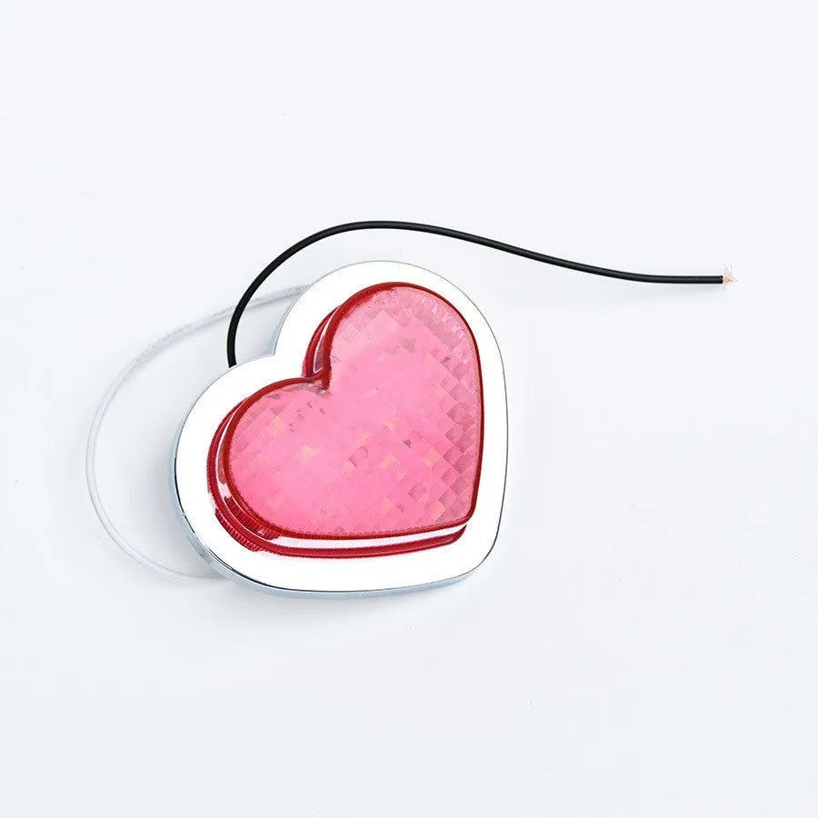 Japanese-style heart-shaped 12V LED auto fender sidelight lamp for car modification