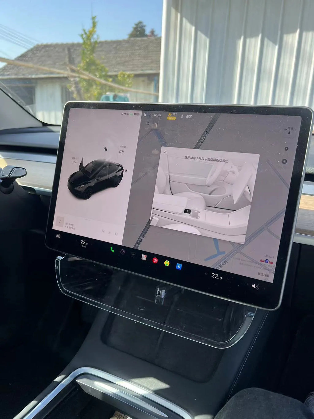 Tesla Model 3 and Y under-screen storage organiser box with ETC card slot in black ABS plastic