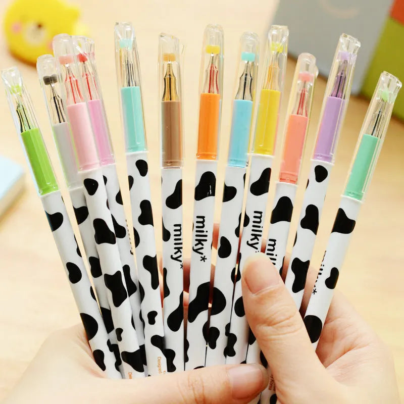 Box of 12 gel pens with 0.38mm tips in assorted colours for office use
