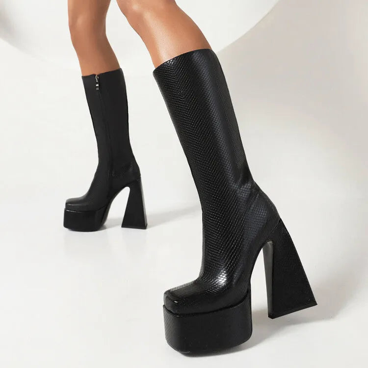 Women's casual ankle boots in black, red, blue, and white colours with artificial PU upper