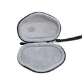 Black nylon protective case for Logitech M720 mouse with grey internal lining and thermal transfer detailing