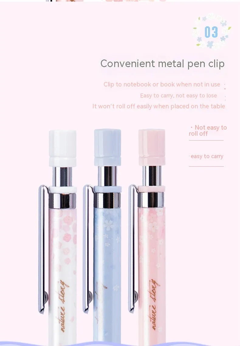 Mixed colour cartoon design automatic pencils and HB refill boxes set