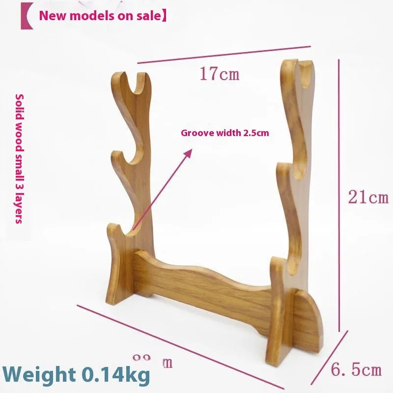 Handmade Chinese style wooden wall bracket with multiple display layers